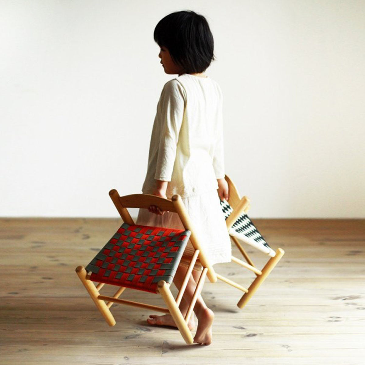 日本製 木印 KIJIRUSHI SHchair シェーカー 日本編織椅凳｜広松木工- SHAKER 兒童椅｜專屬的編織椅凳– QUATTIS 十刻